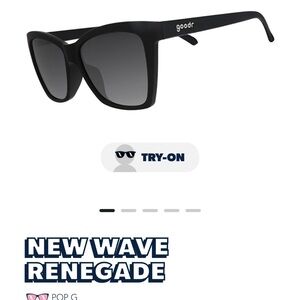 Goodr Black Wayfarer-Inspired Sunglasses with Matte Frame New Wave Renegade